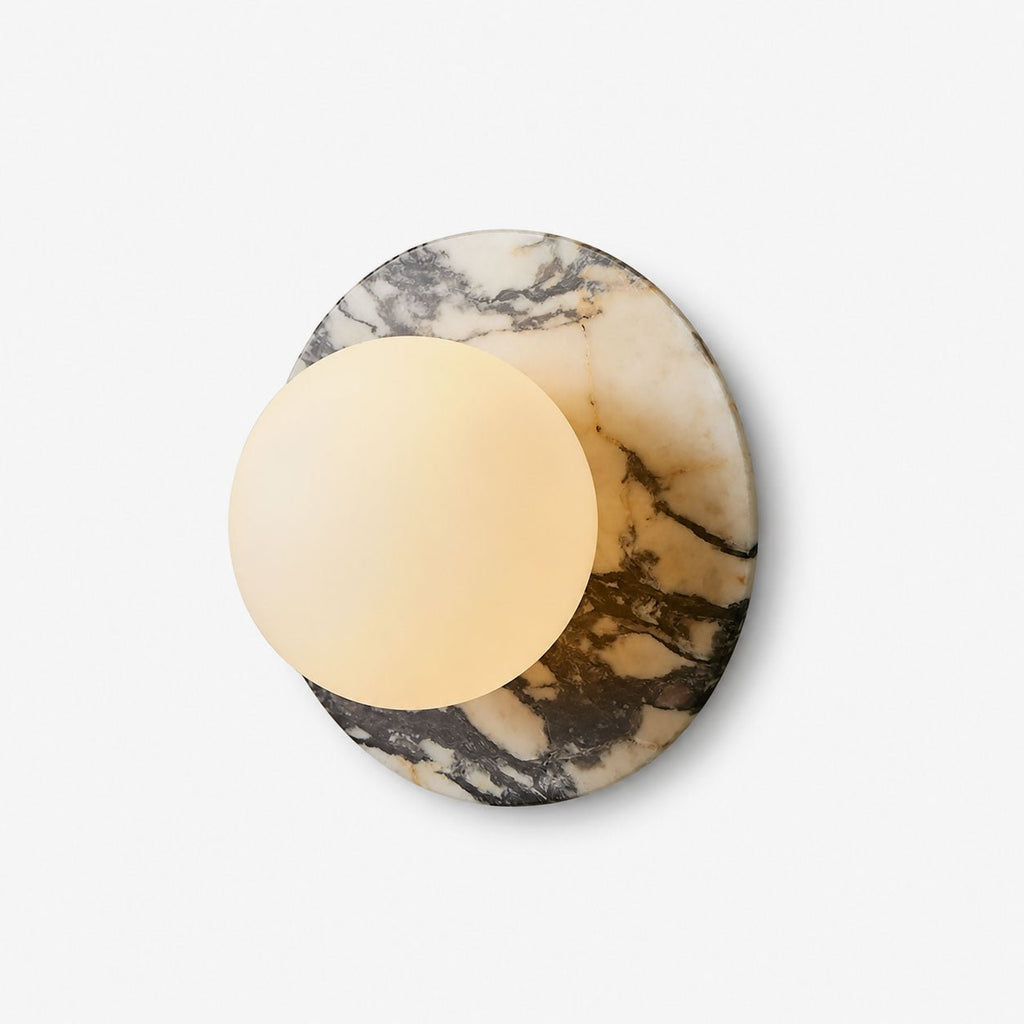 Round Marble Sconce — Wall Sconce | Maison Monashee