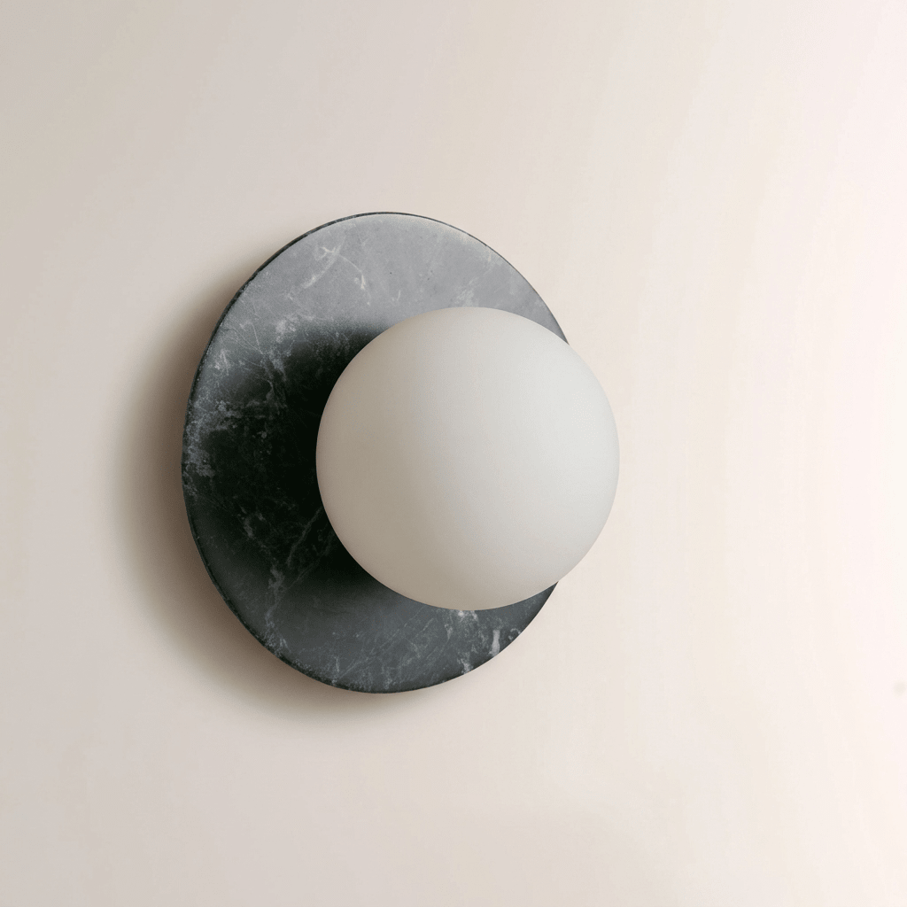 Round Marble Sconce — Wall Sconce | Maison Monashee — view 12
