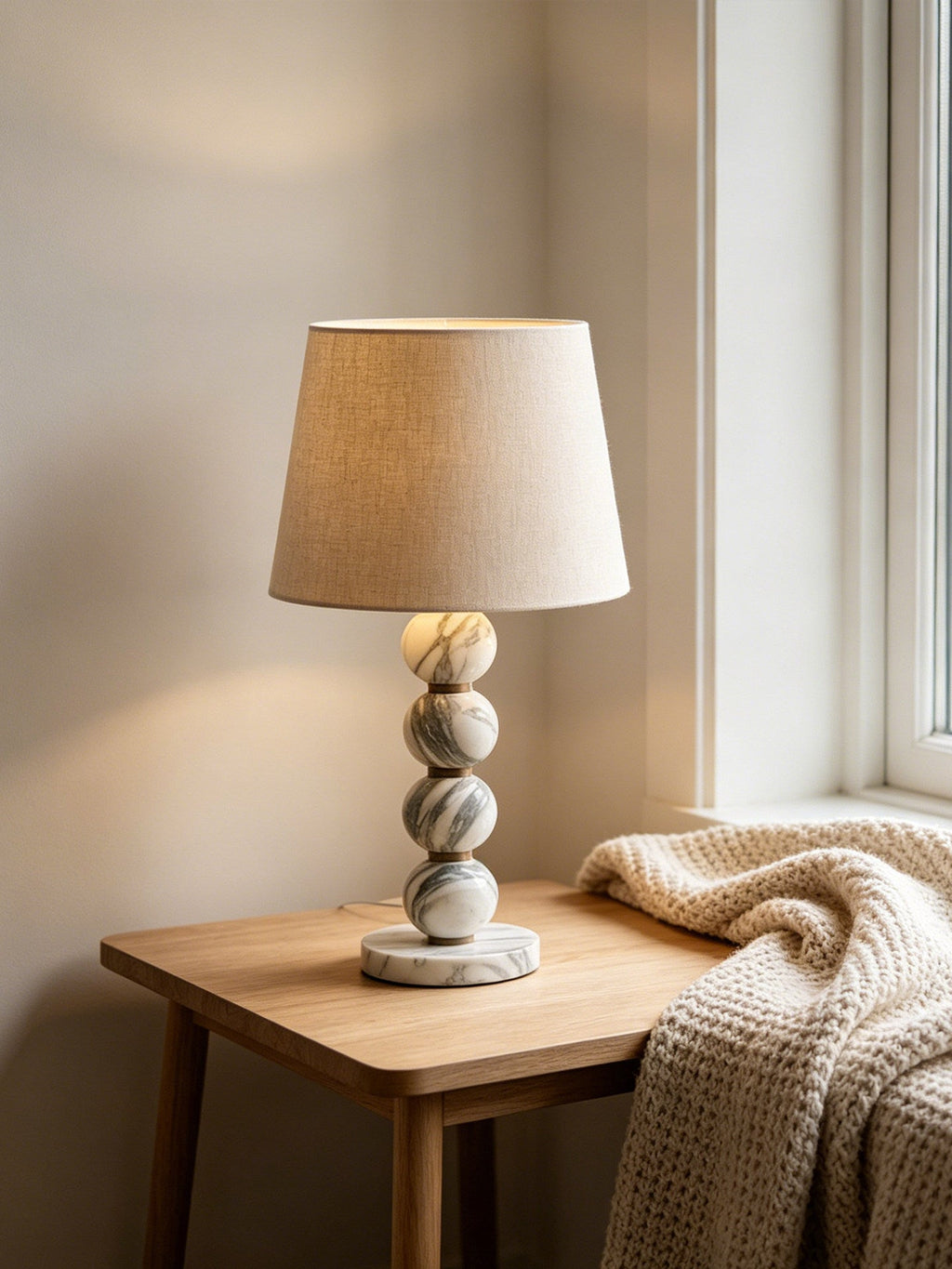 Stacked Marble Table Lamp — Table Lamp | Maison Monashee — view 4