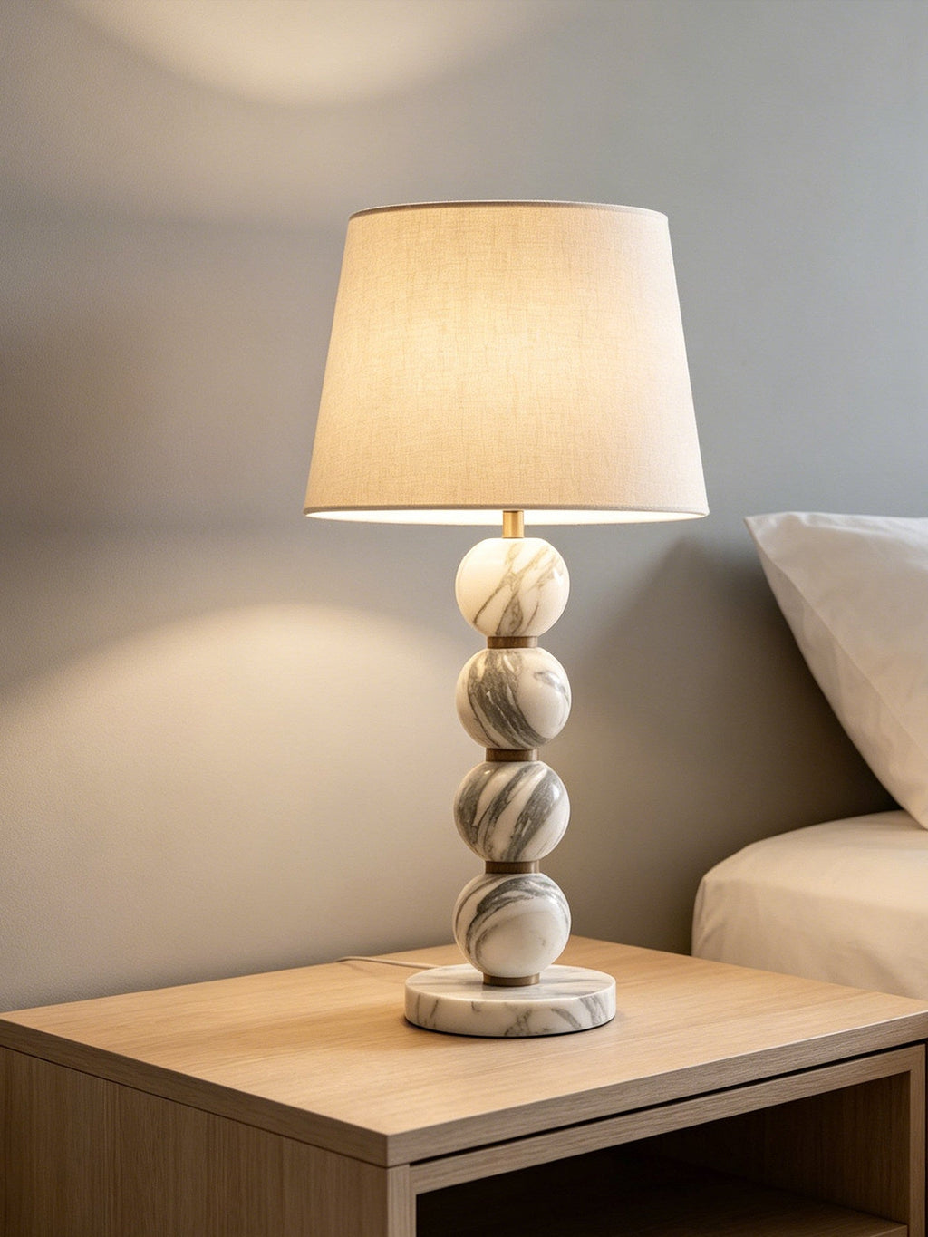 Stacked Marble Table Lamp — Table Lamp | Maison Monashee — view 6