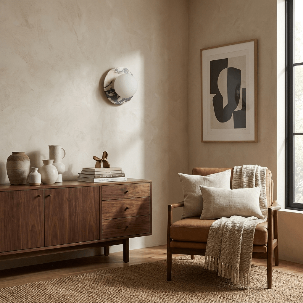 Round Marble Sconce — Wall Sconce | Maison Monashee — view 4