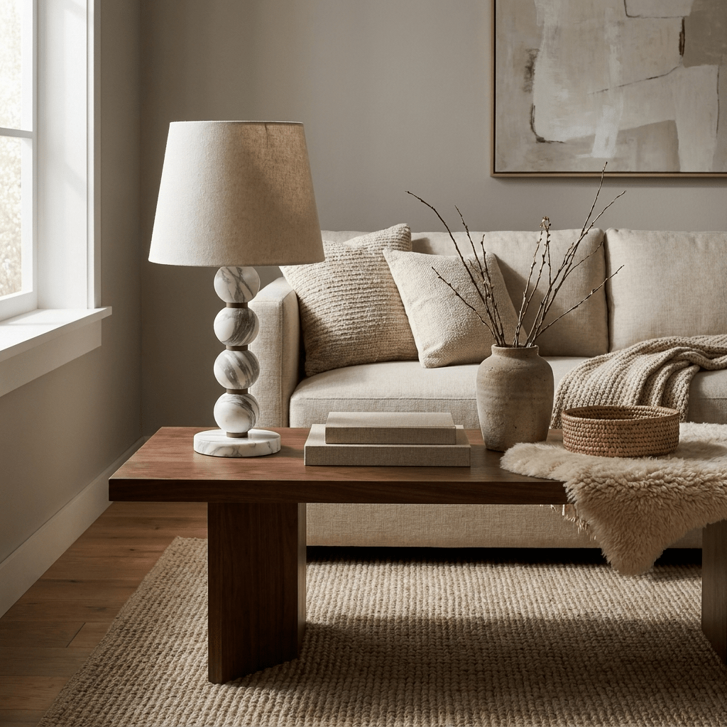 Stacked Marble Table Lamp — Table Lamp | Maison Monashee — view 12