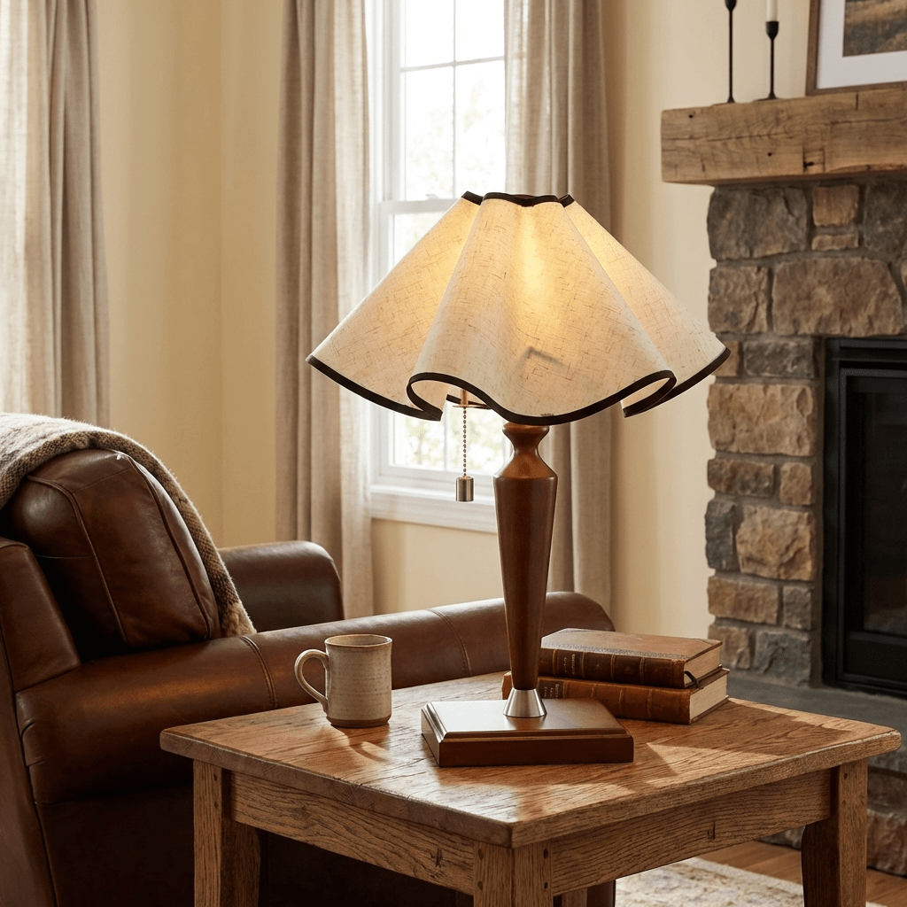 Bedside Lamp Wooden Base — Table Lamp | Maison Monashee — view 4