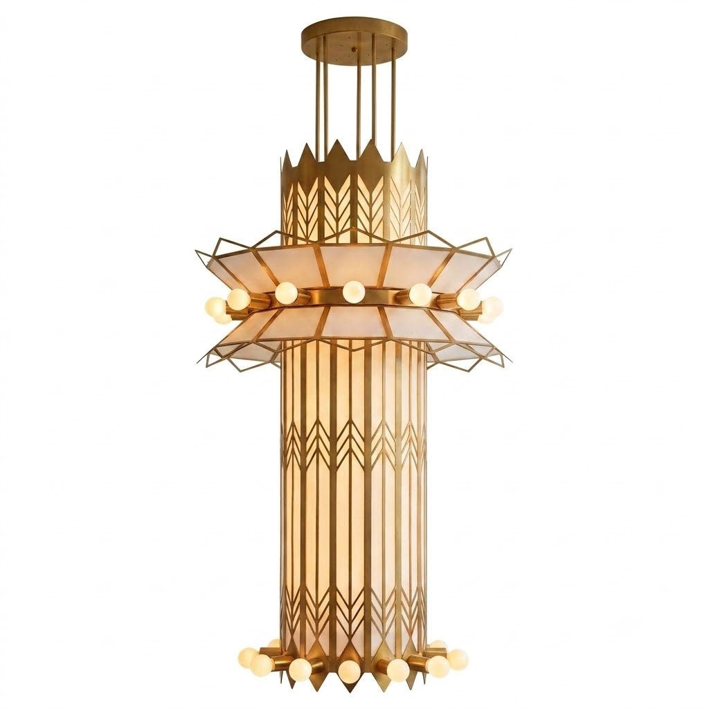 Black Art Deco Chandelier — Chandelier | Maison Monashee — view 11