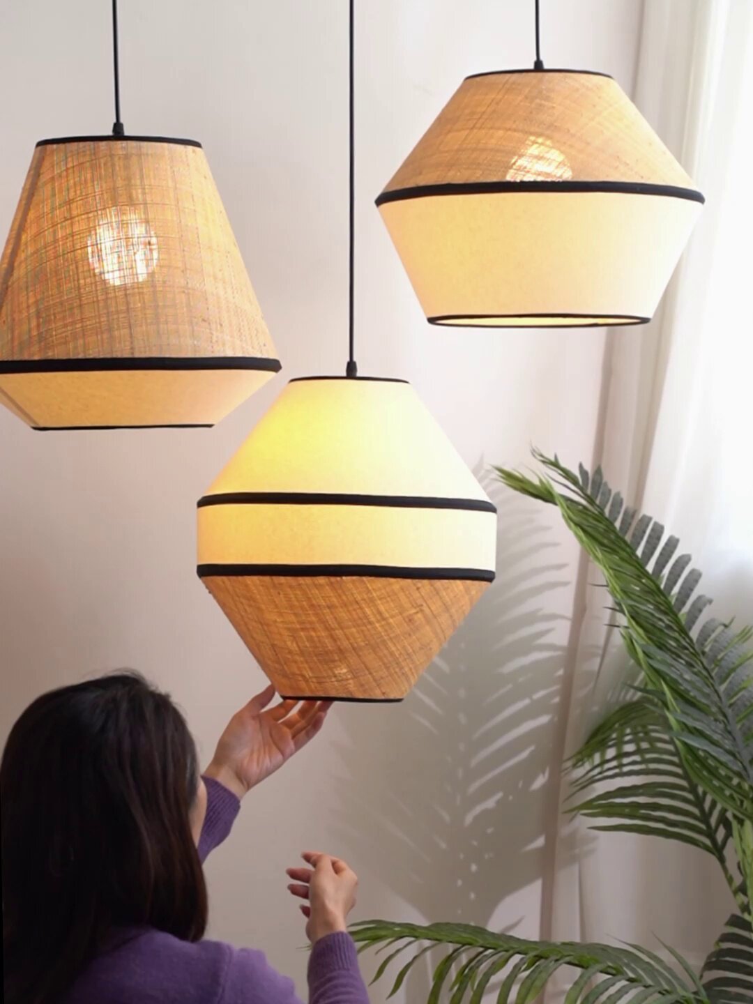 Small Fabric Pendant Light — Pendant Light | Maison Monashee — view 8