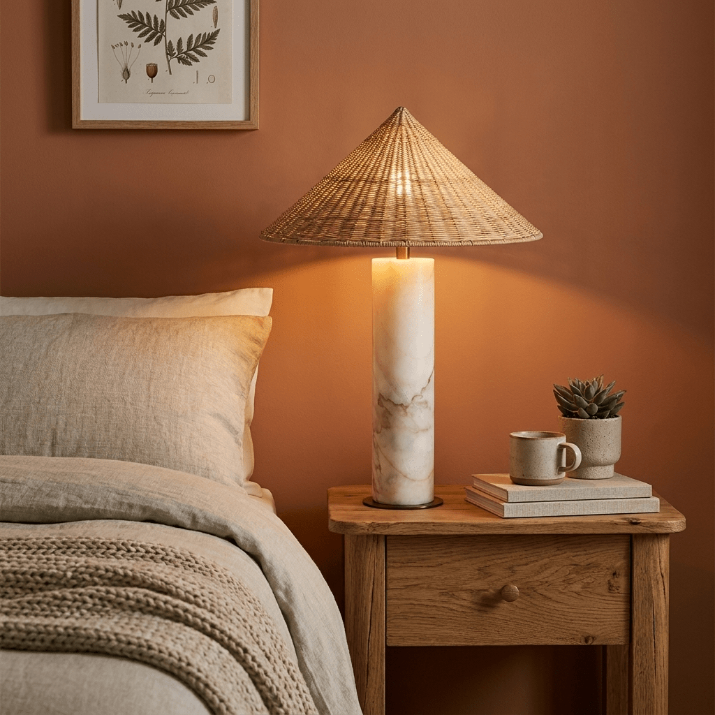 Large Rattan Table Lamp — Table Lamp | Maison Monashee — view 5