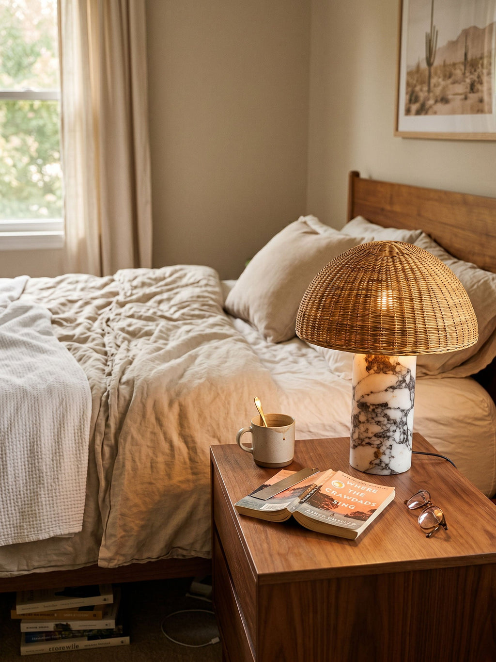Woven Rattan Table Lamp — Table Lamp | Maison Monashee — view 9