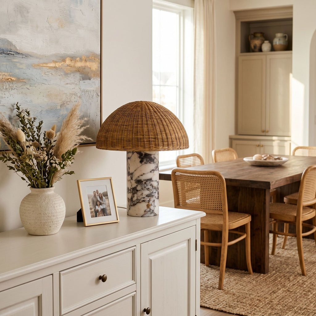Woven Rattan Table Lamp — Table Lamp | Maison Monashee — view 8