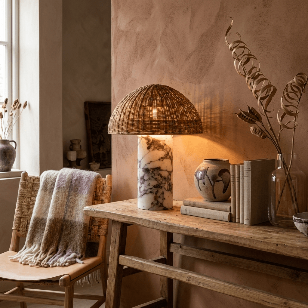 Woven Rattan Table Lamp — Table Lamp | Maison Monashee — view 4