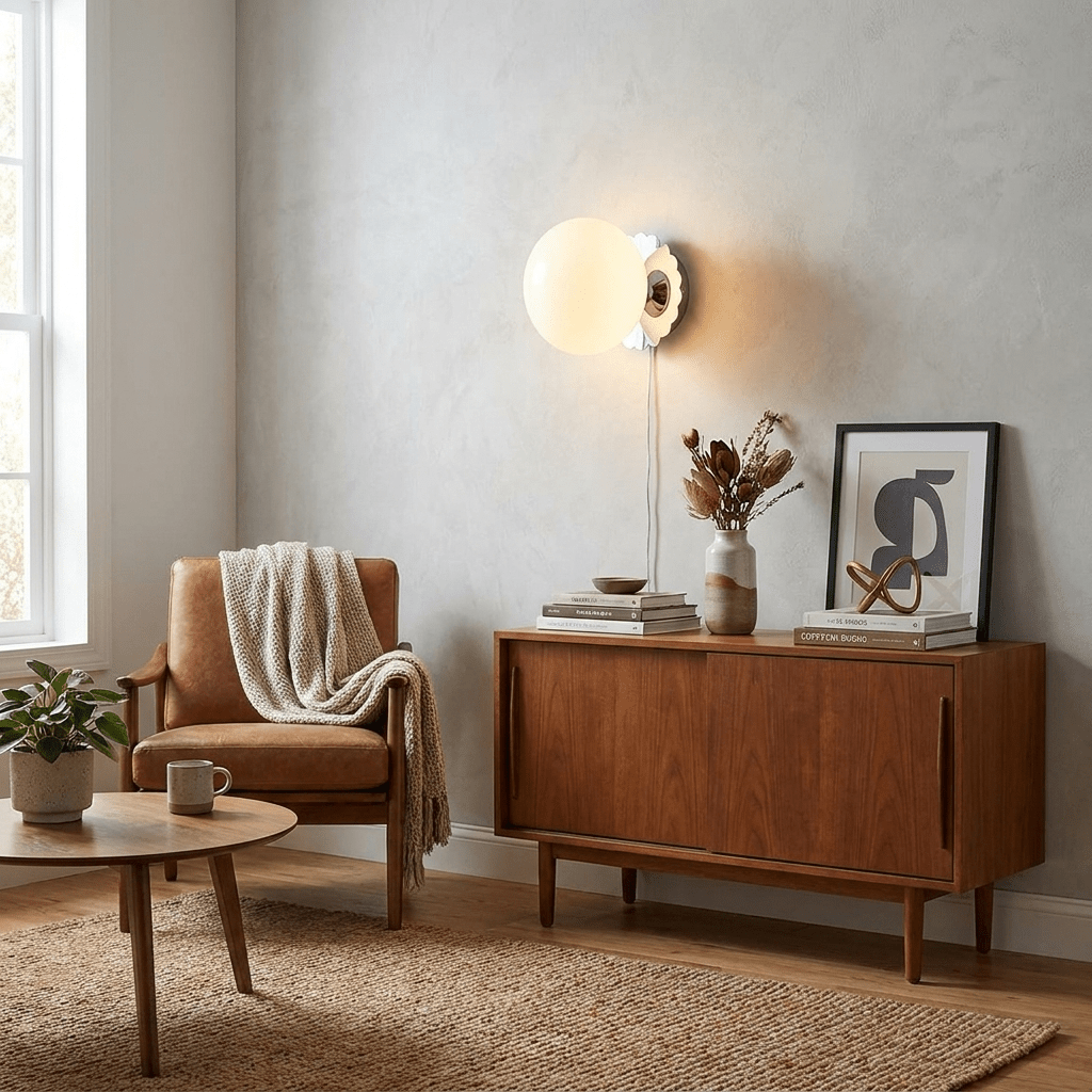 Plug-In Glass Wall Sconce — Wall Sconce | Maison Monashee — view 7