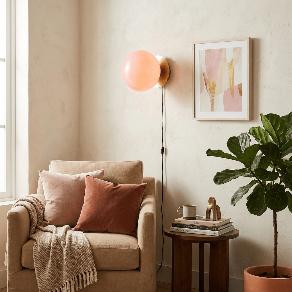 Plug-In Glass Wall Sconce — Wall Sconce | Maison Monashee — view 2