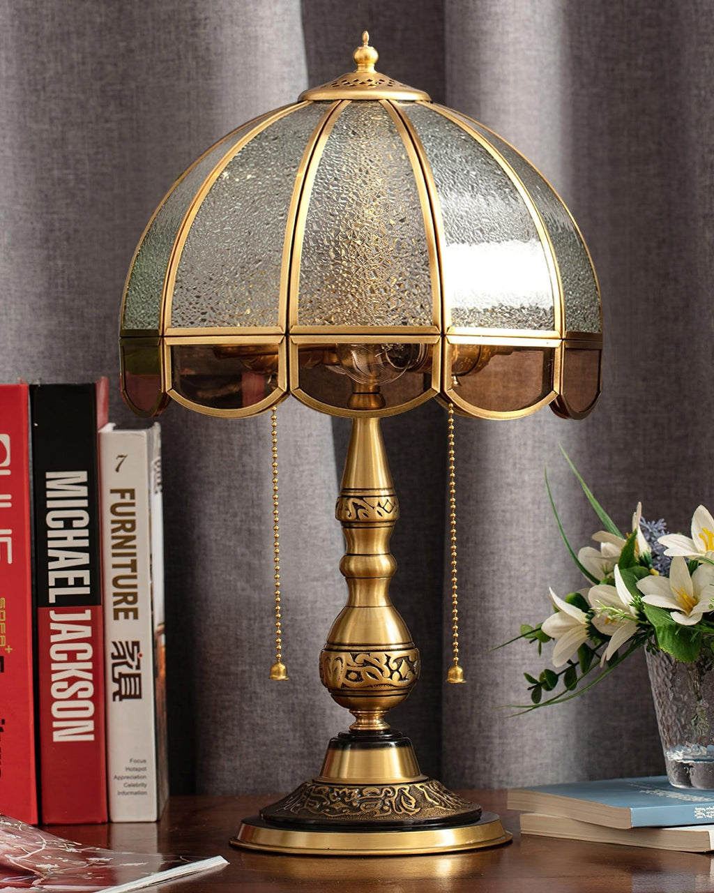 Glass Gold Table Lamp — Table Lamp | Maison Monashee — view 11