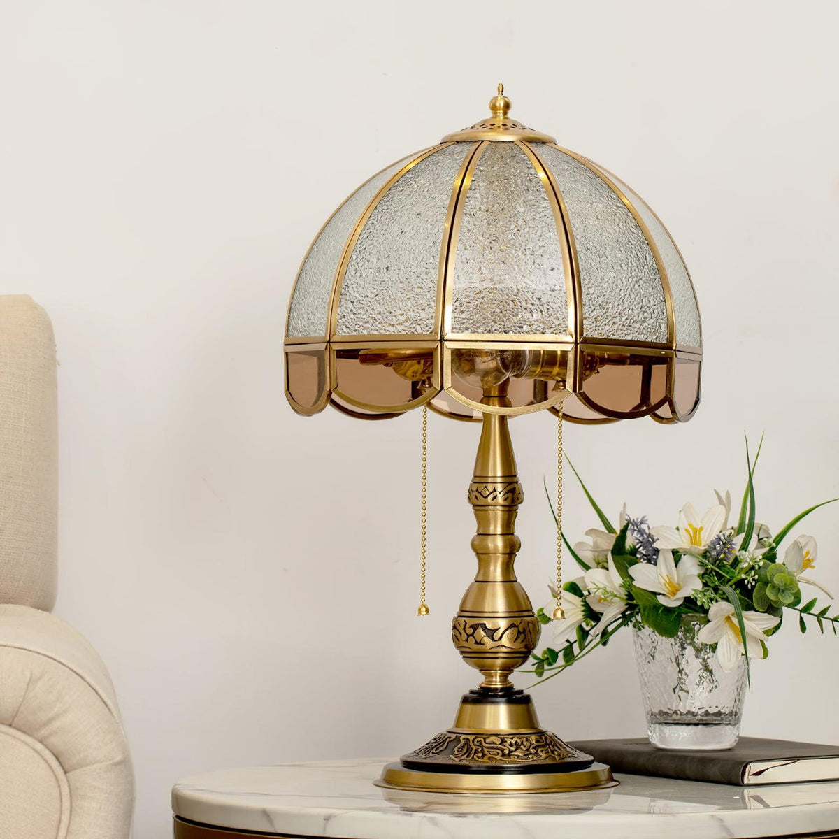 Glass Gold Table Lamp — Table Lamp | Maison Monashee — view 8