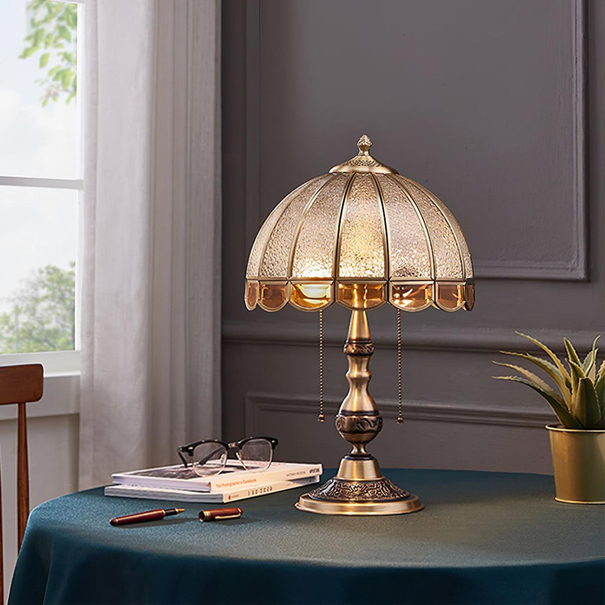 Glass Gold Table Lamp — Table Lamp | Maison Monashee — view 21