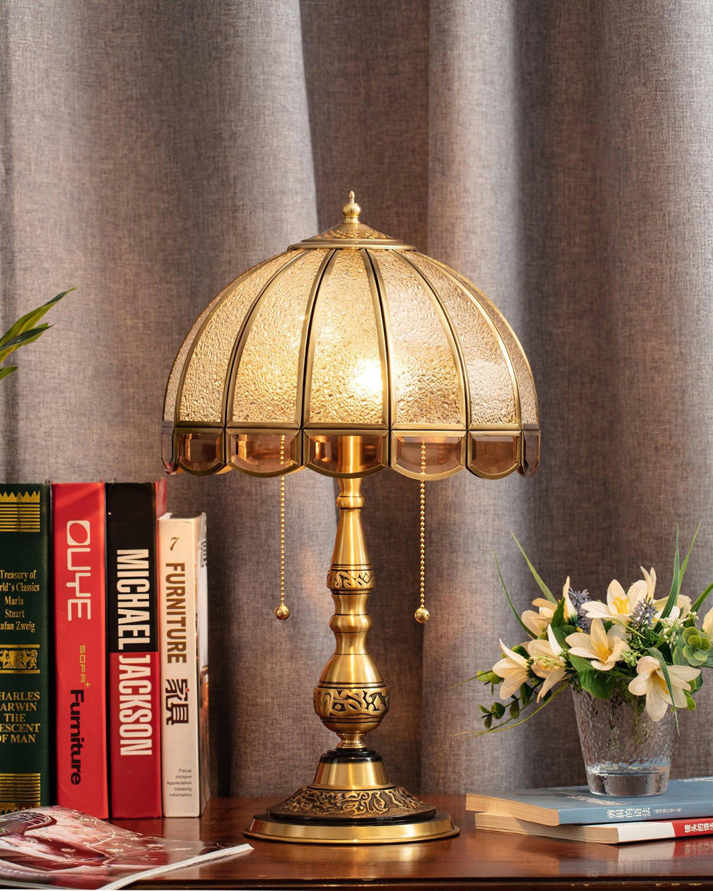Glass Gold Table Lamp — Table Lamp | Maison Monashee — view 10