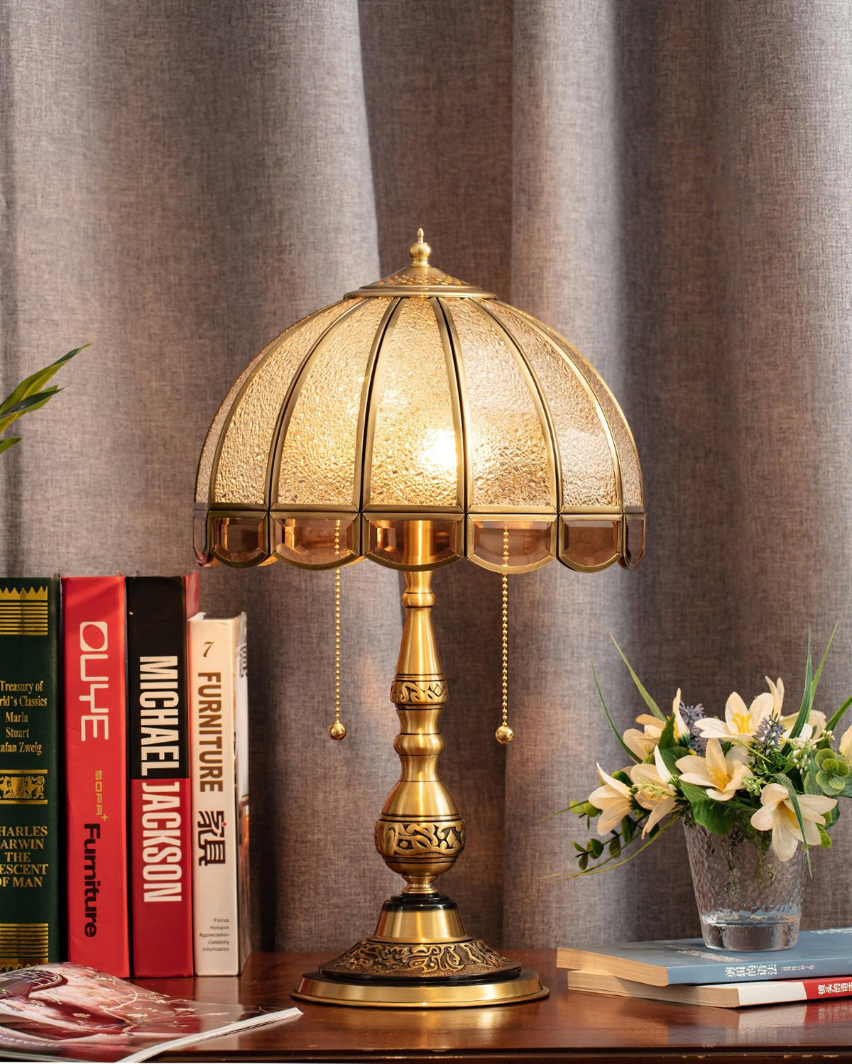 Glass Gold Table Lamp — Table Lamp | Maison Monashee — view 10