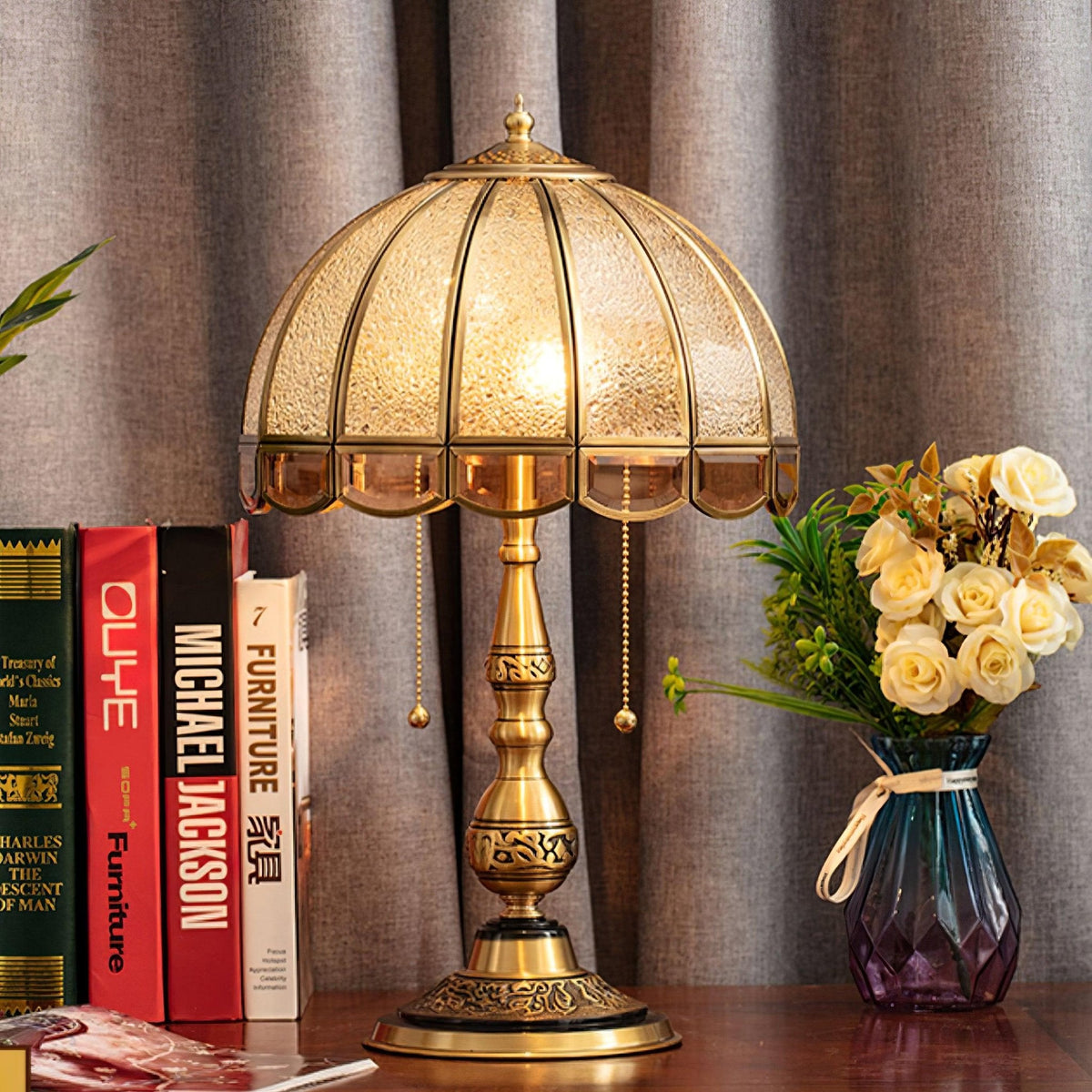Glass Gold Table Lamp — Table Lamp | Maison Monashee — view 3