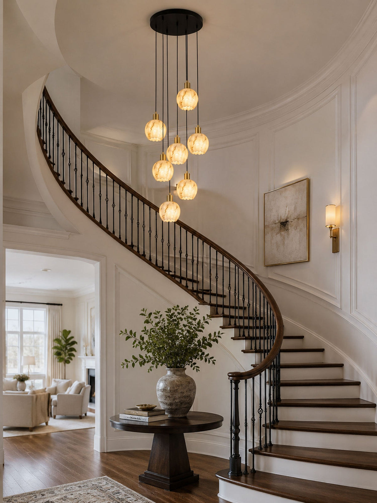 White and Gold Pendant Light Kitchen — Pendant Light | Maison Monashee — view 4