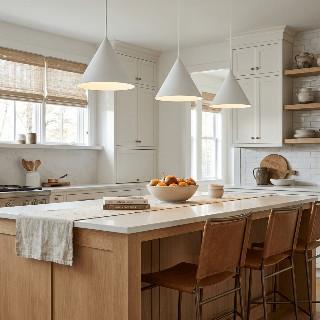 White Cone Pendant Light — Pendant Light | Maison Monashee — view 3