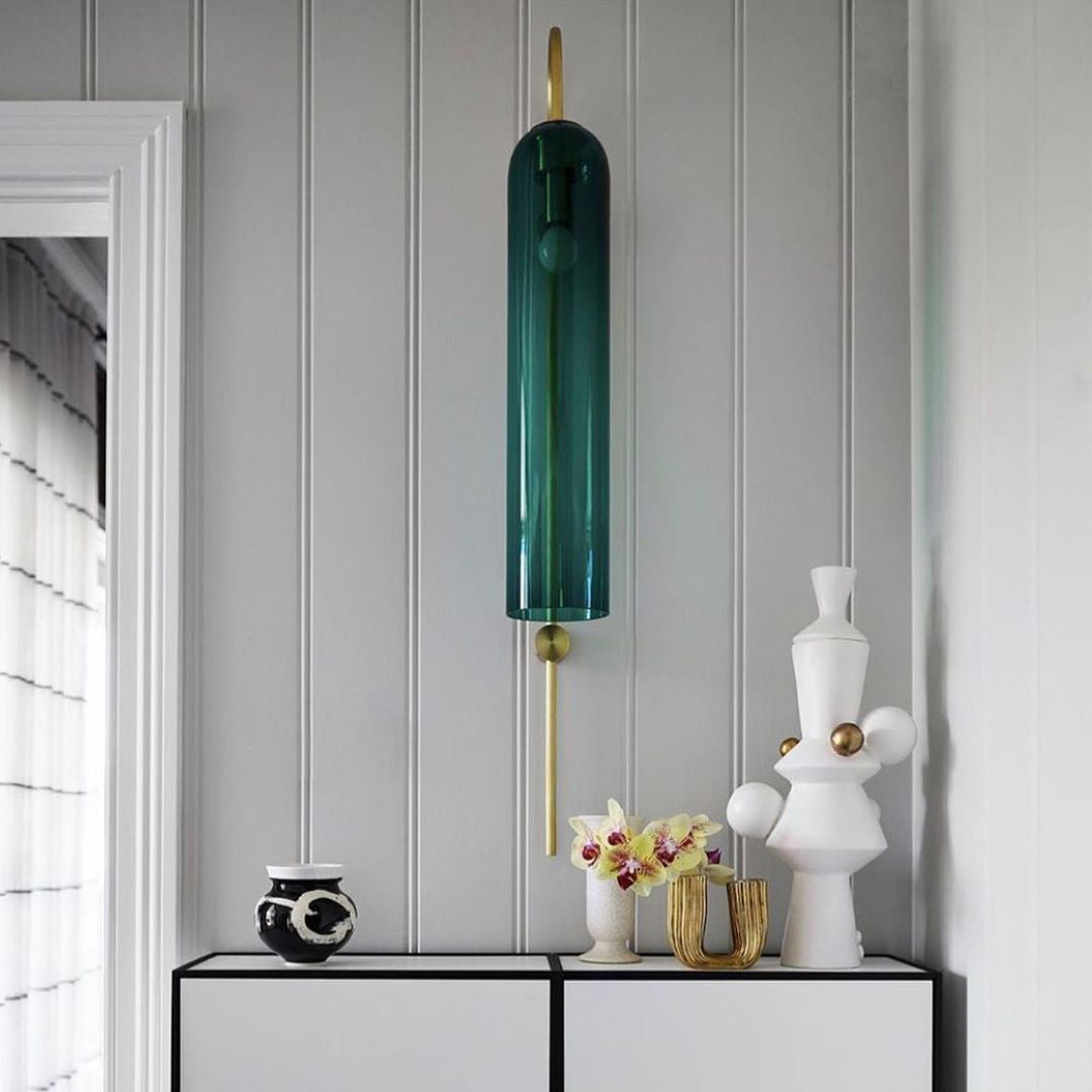 Glass Cylinder Wall Sconce — Wall Sconce | Maison Monashee — view 47