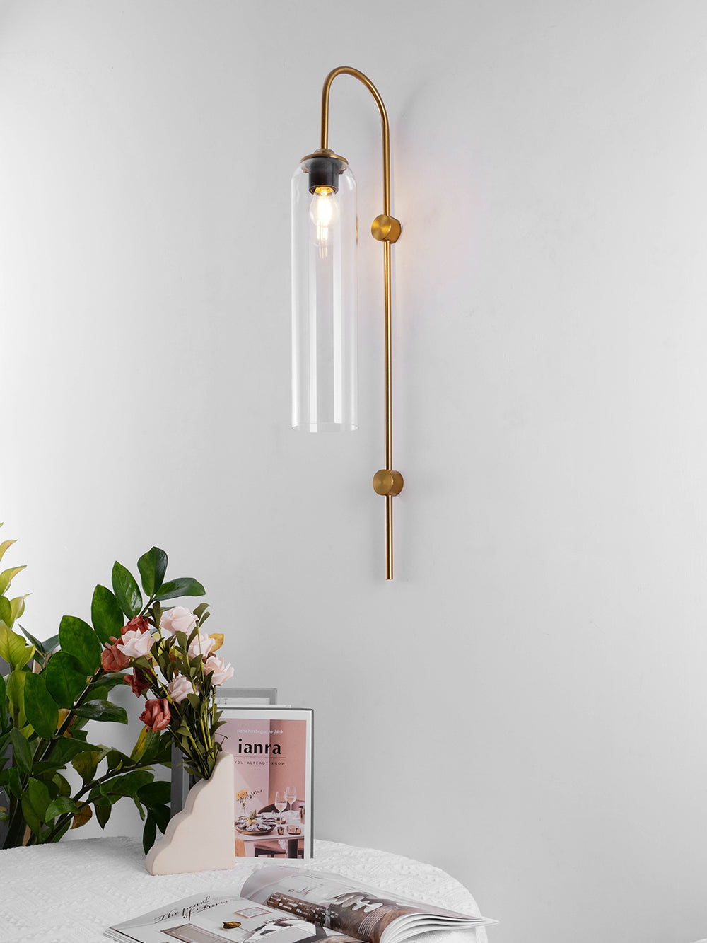 Glass Cylinder Wall Sconce — Wall Sconce | Maison Monashee — view 60