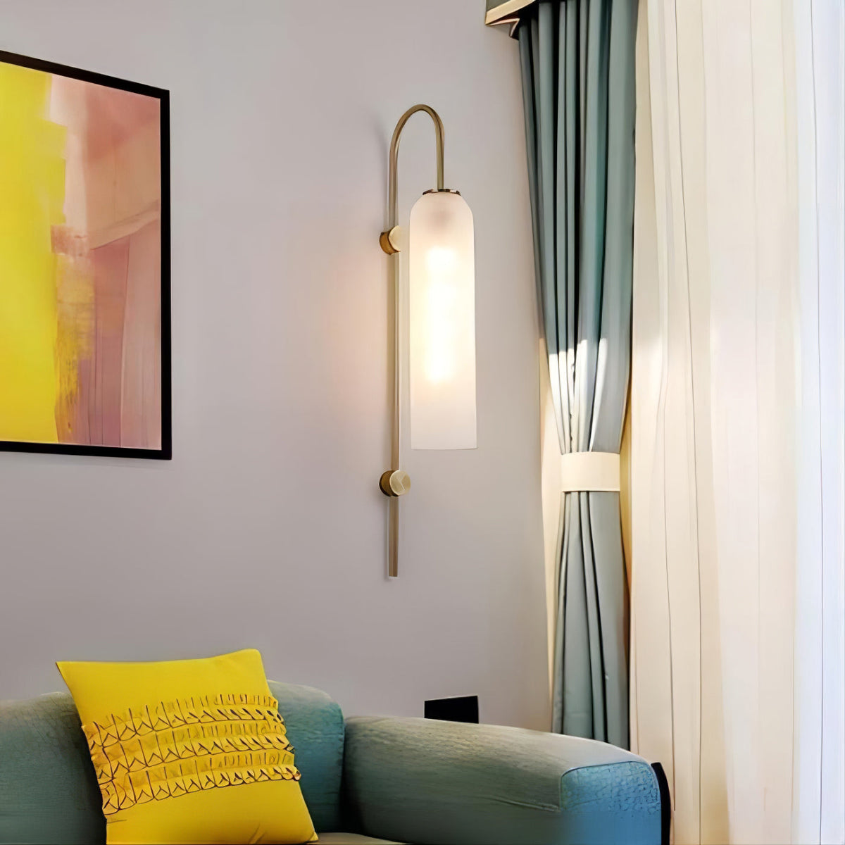 Glass Cylinder Wall Sconce — Wall Sconce | Maison Monashee — view 3