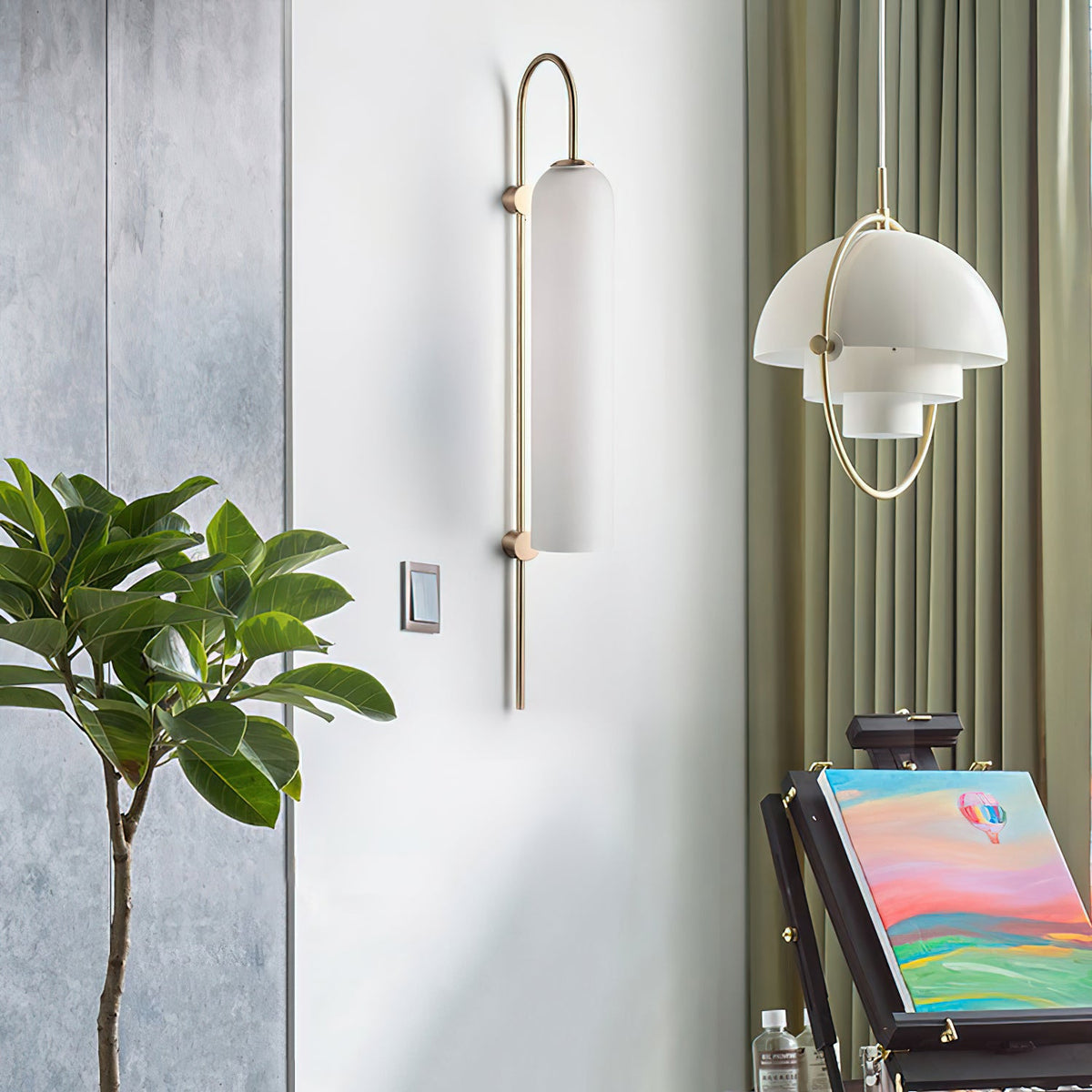 Glass Cylinder Wall Sconce — Wall Sconce | Maison Monashee — view 7