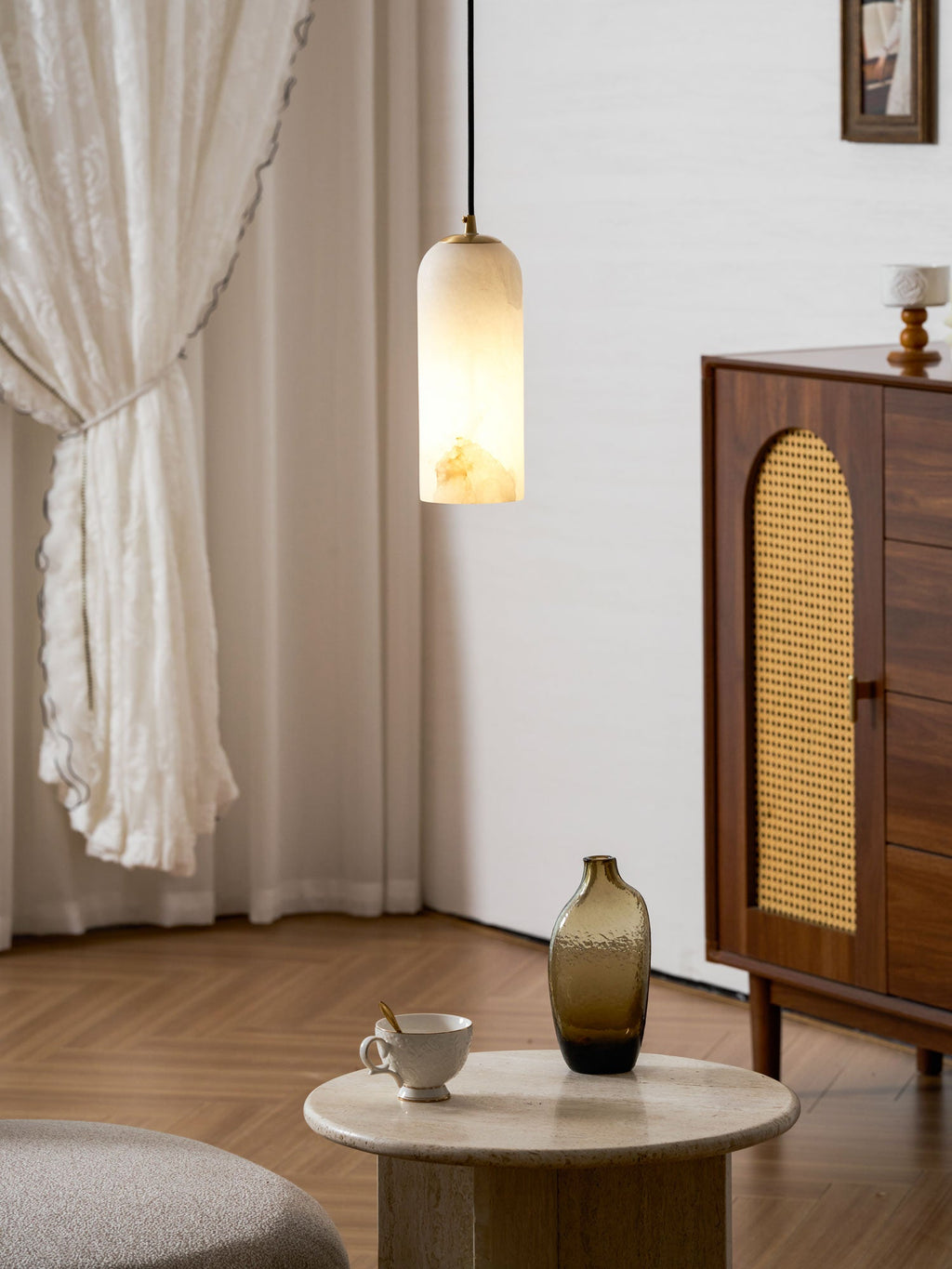Modern Alabaster Pendant Light — Pendant Light | Maison Monashee — view 4