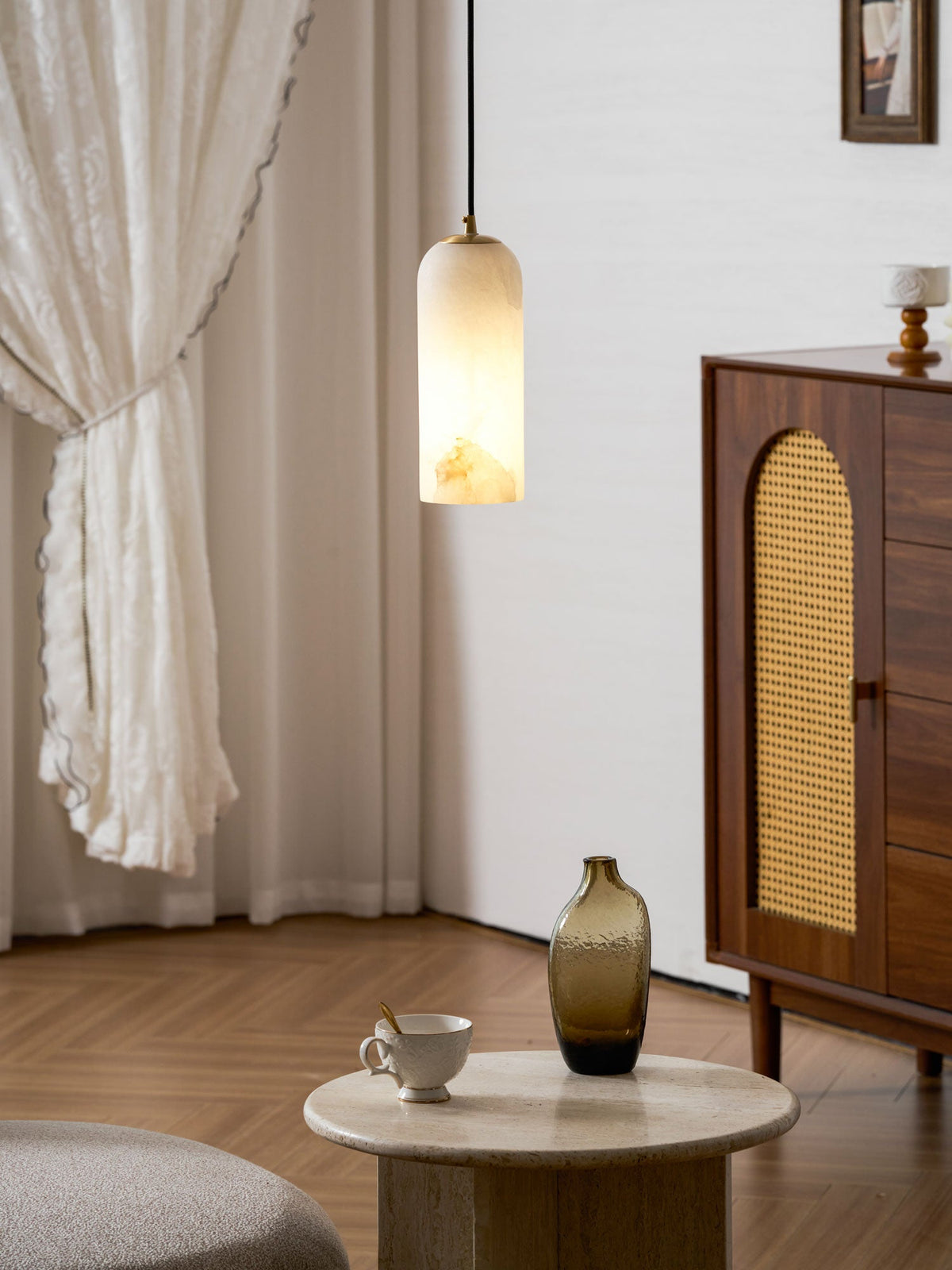 Modern Alabaster Pendant Light — Pendant Light | Maison Monashee — view 4