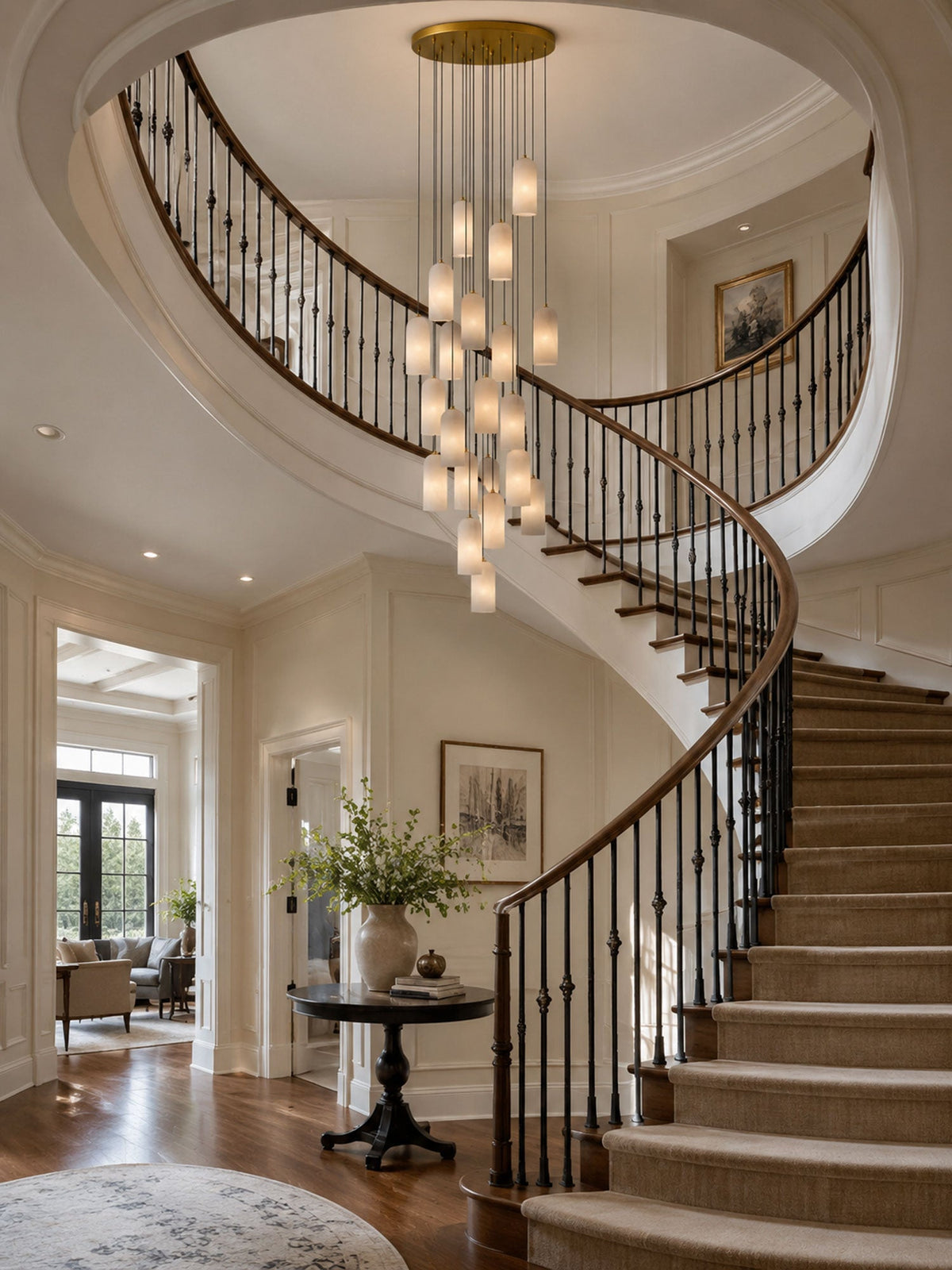 Modern Alabaster Pendant Light — Pendant Light | Maison Monashee — view 9
