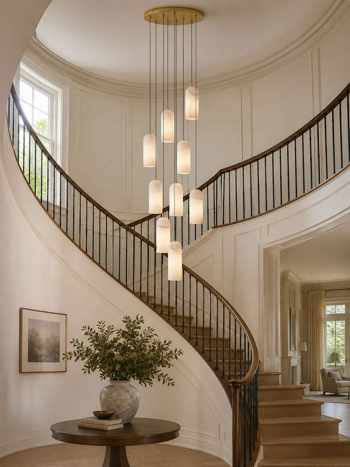 Modern Alabaster Pendant Light — Pendant Light | Maison Monashee — view 8