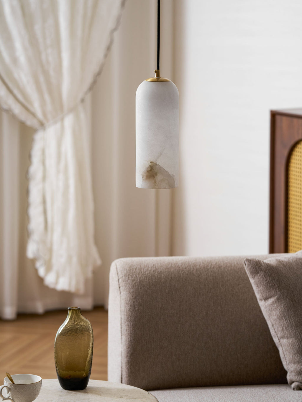 Modern Alabaster Pendant Light — Pendant Light | Maison Monashee — view 34