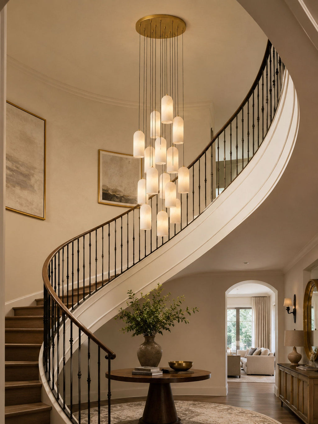Modern Alabaster Pendant Light — Pendant Light | Maison Monashee — view 11