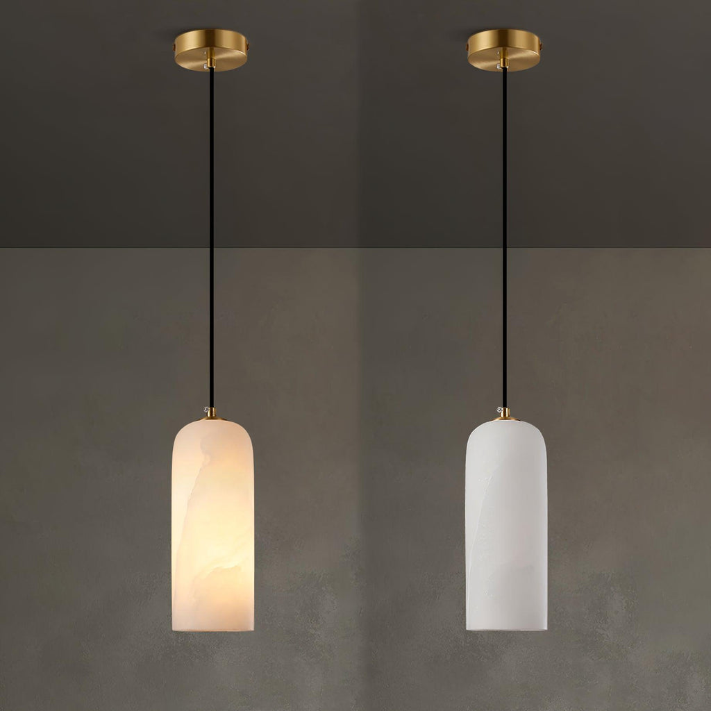 Modern Alabaster Pendant Light — Pendant Light | Maison Monashee — view 16