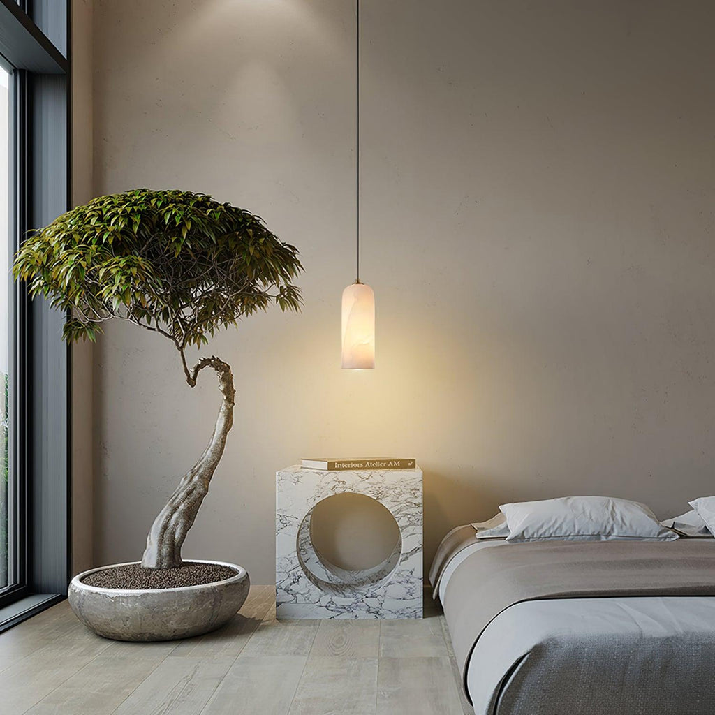 Modern Alabaster Pendant Light — Pendant Light | Maison Monashee — view 15