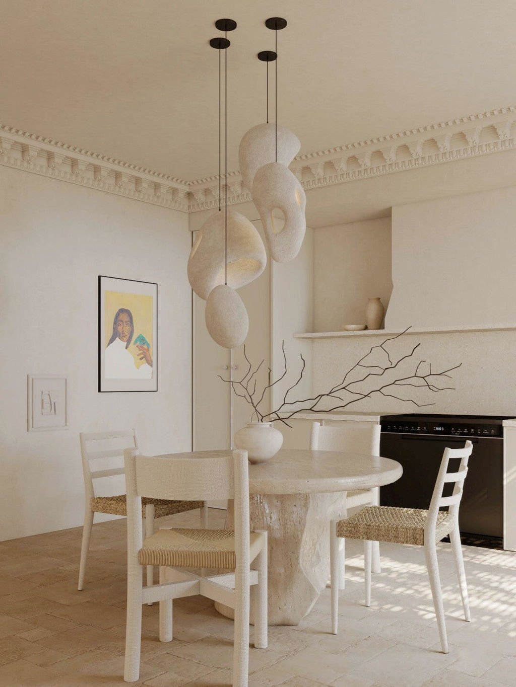 Ceiling Pendant Light White — Pendant Light | Maison Monashee — view 11