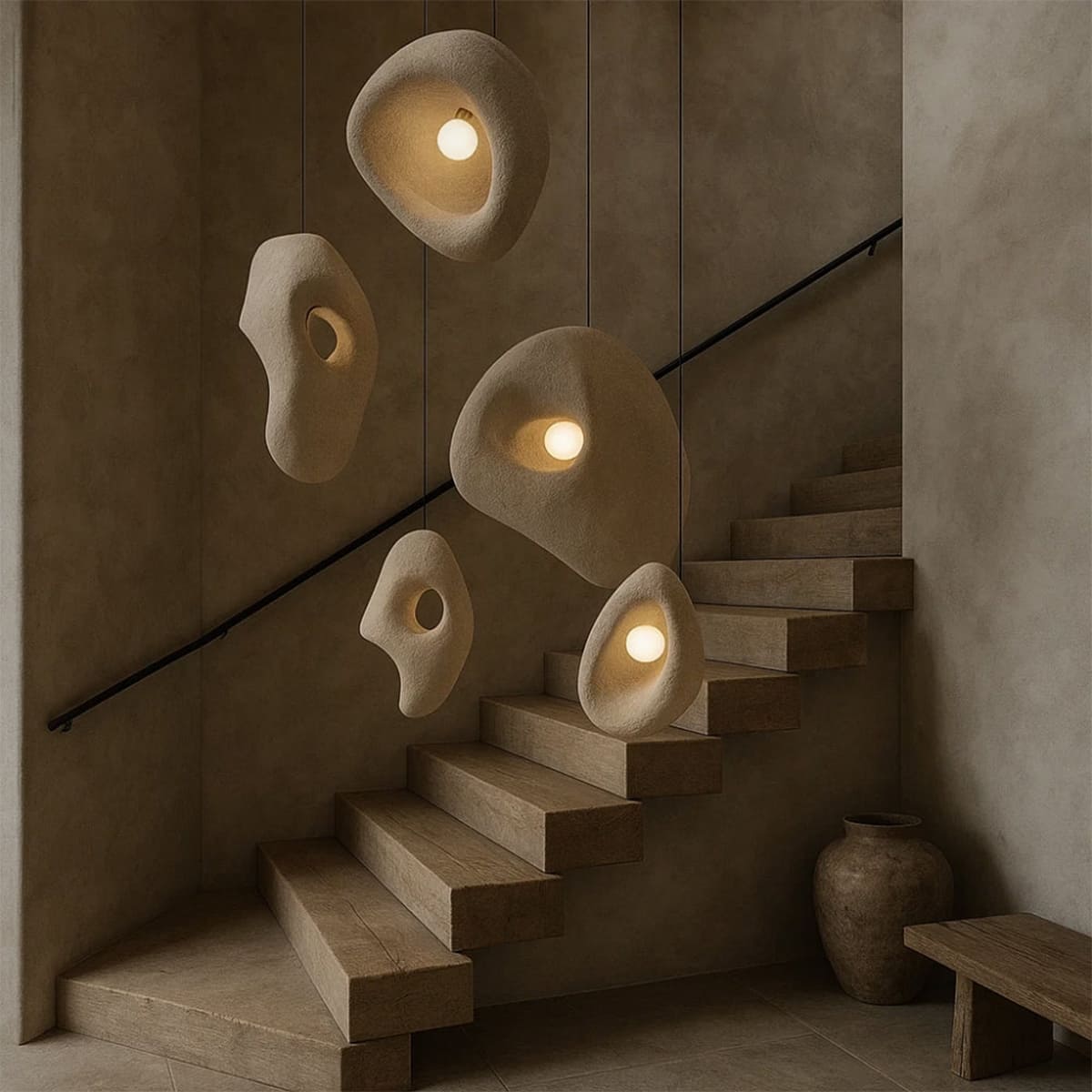 Ceiling Pendant Light White — Pendant Light | Maison Monashee — view 3