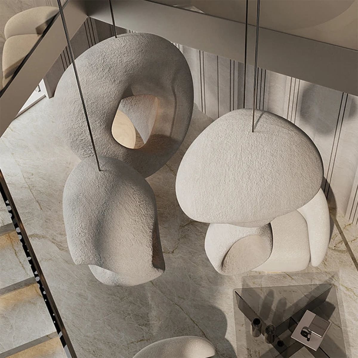 Ceiling Pendant Light White — Pendant Light | Maison Monashee — view 7