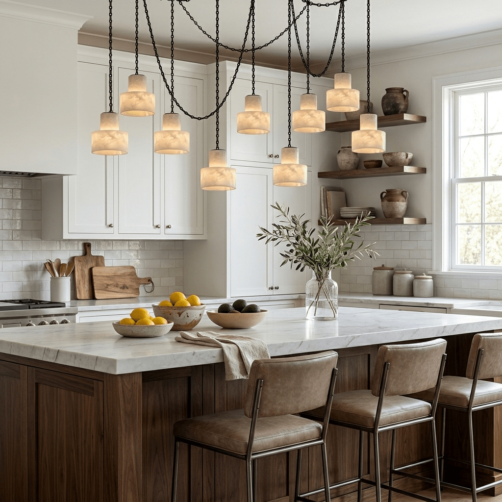 Black Metal Drum Pendant Light — Pendant Light | Maison Monashee — view 2
