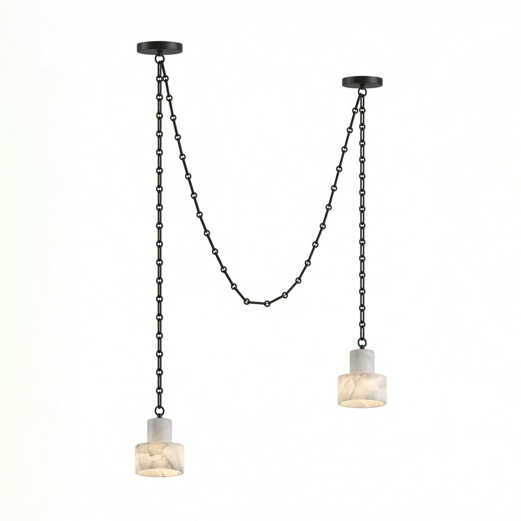 Black Metal Drum Pendant Light — Pendant Light | Maison Monashee — view 12