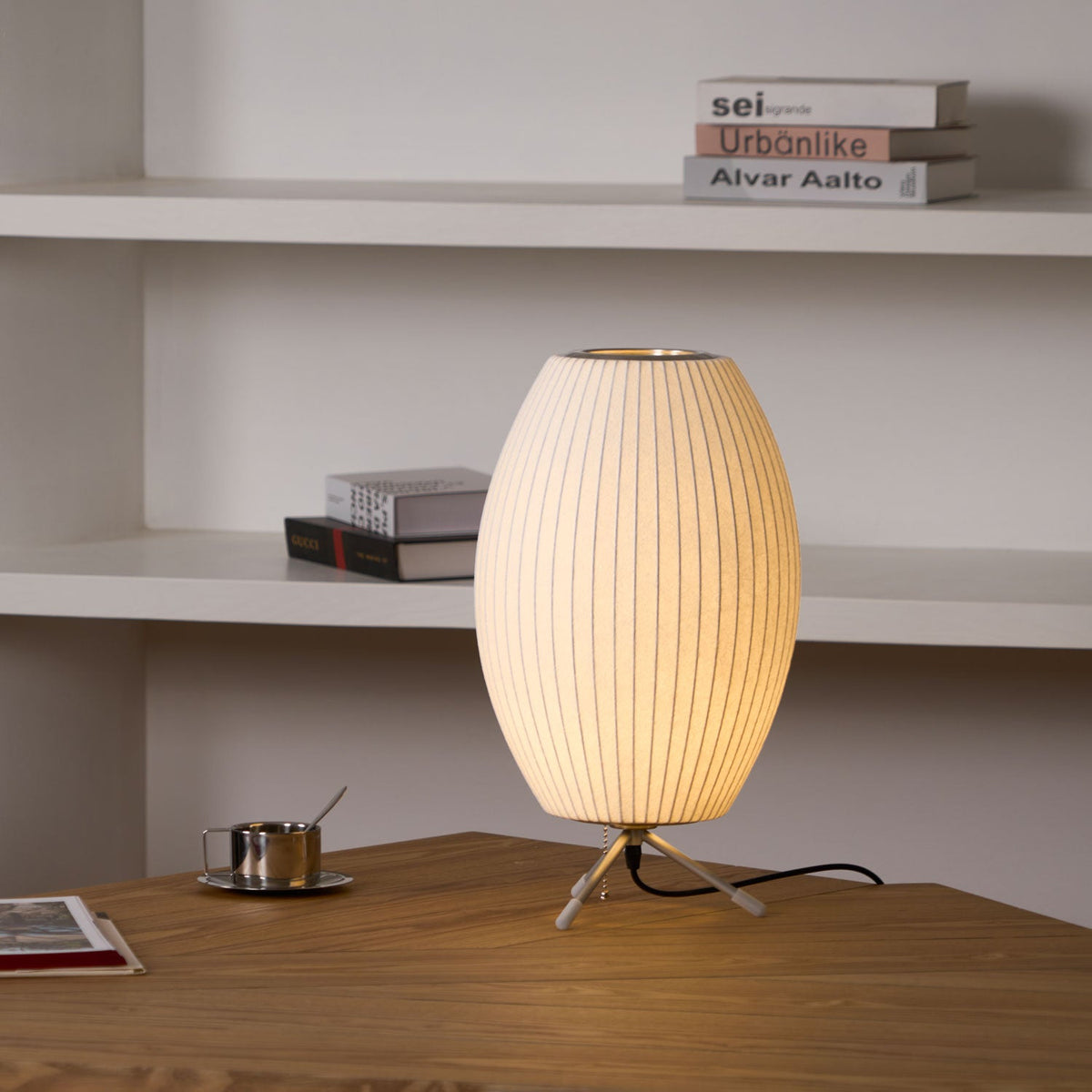 Table Lamp with Silver Base — Table Lamp | Maison Monashee — view 5