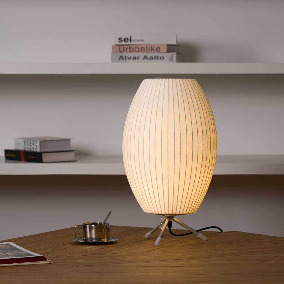 Table Lamp with Silver Base — Table Lamp | Maison Monashee — view 2