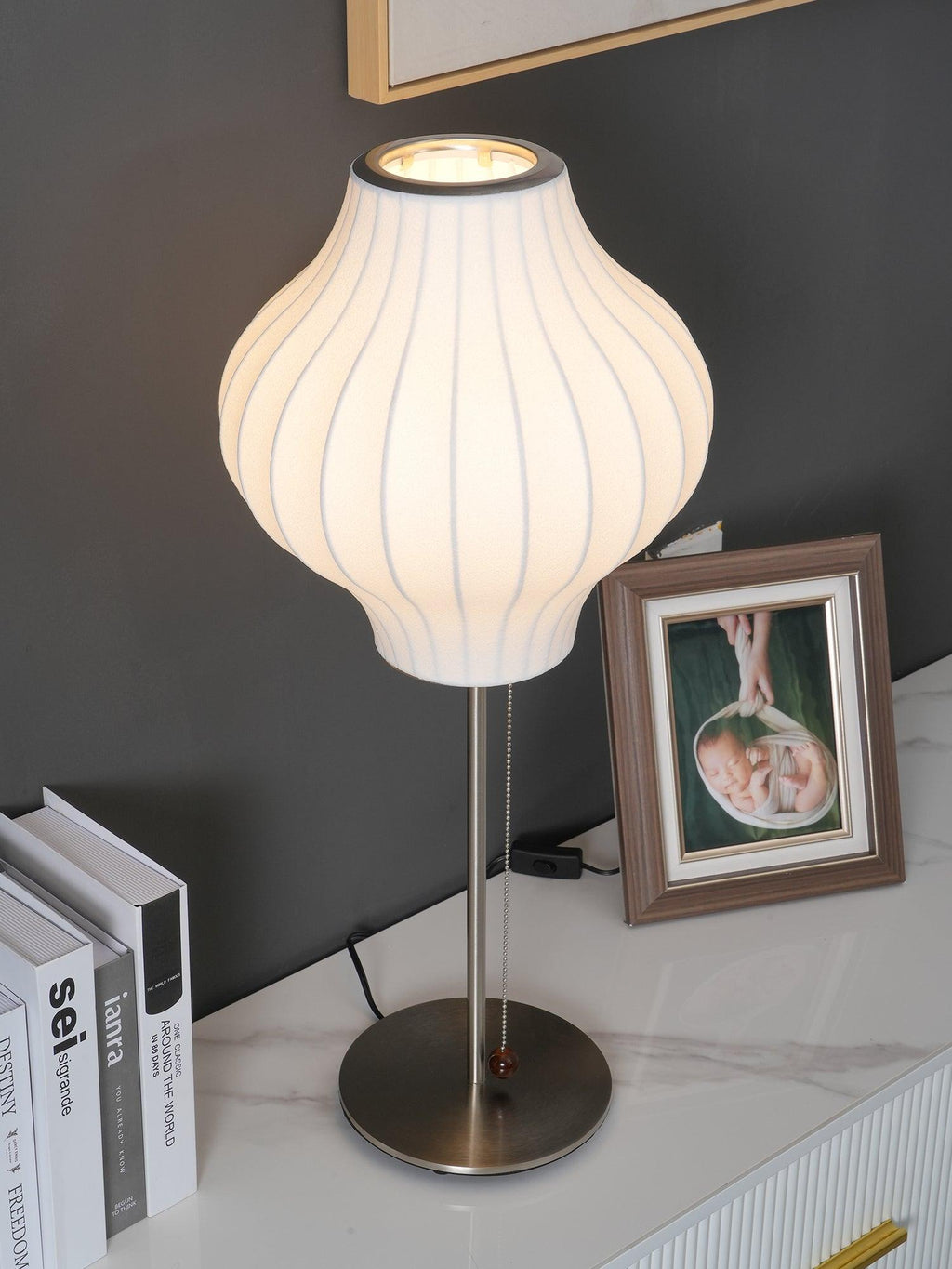 White Side Table Lamp — Table Lamp | Maison Monashee — view 18