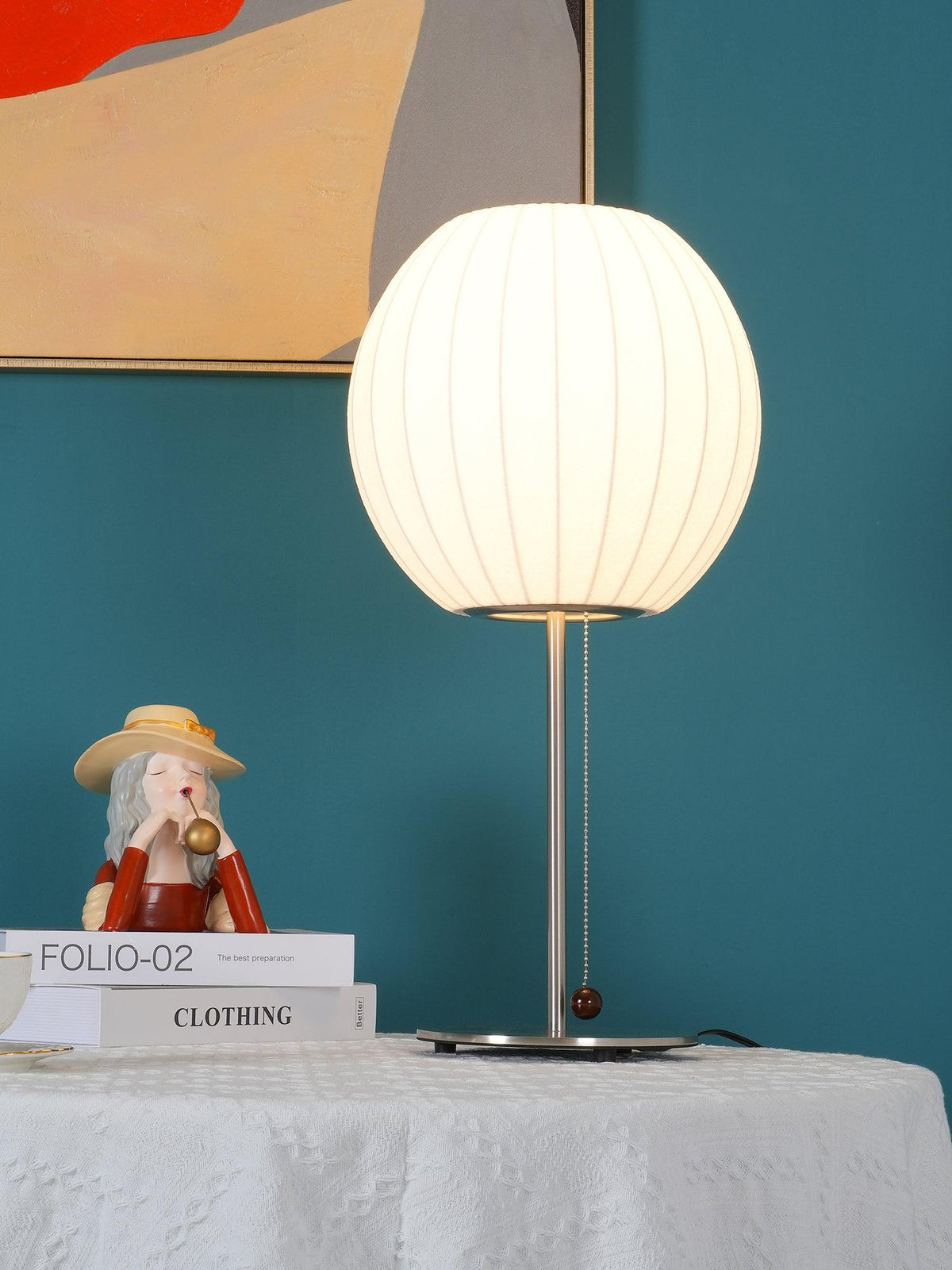 White Side Table Lamp — Table Lamp | Maison Monashee — view 15