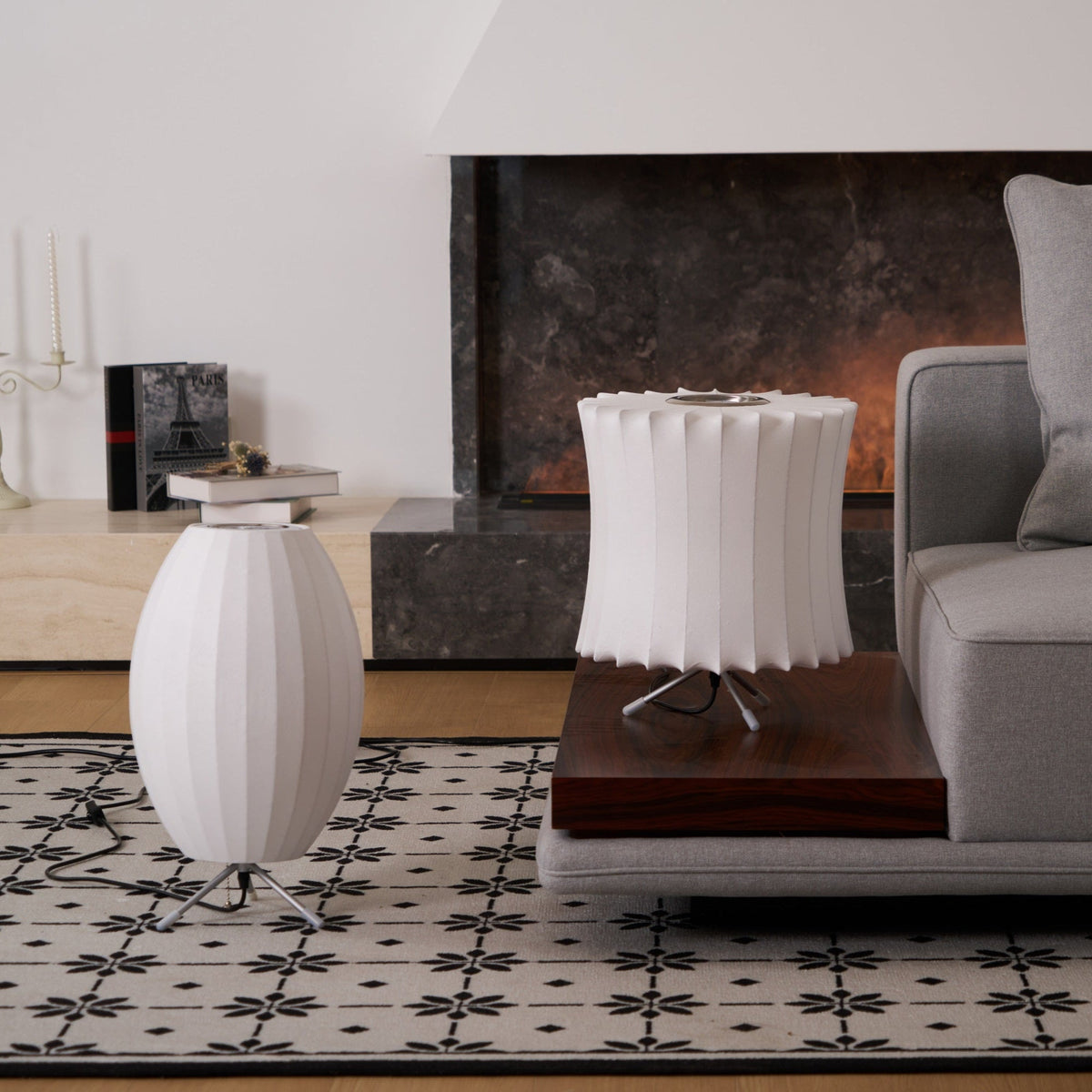 Table Lamp with Silver Base — Table Lamp | Maison Monashee — view 85