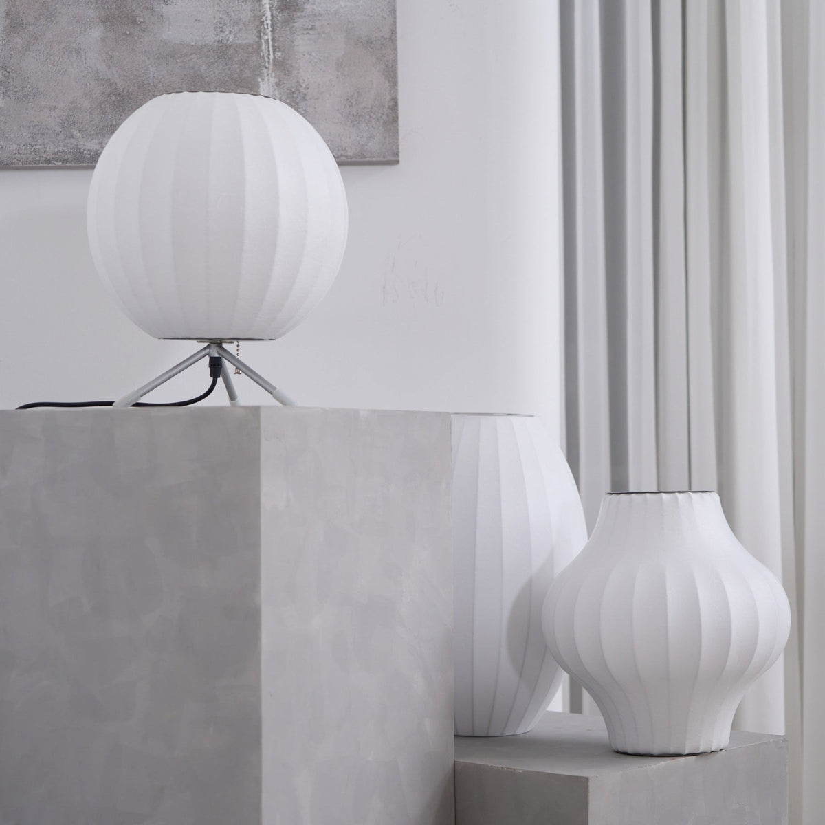 Table Lamp with Silver Base — Table Lamp | Maison Monashee — view 75
