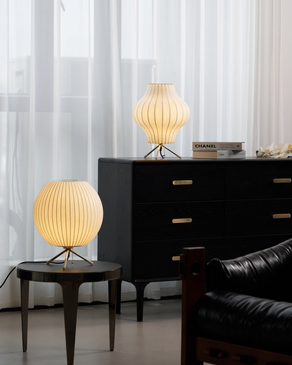 Table Lamp with Silver Base — Table Lamp | Maison Monashee — view 91