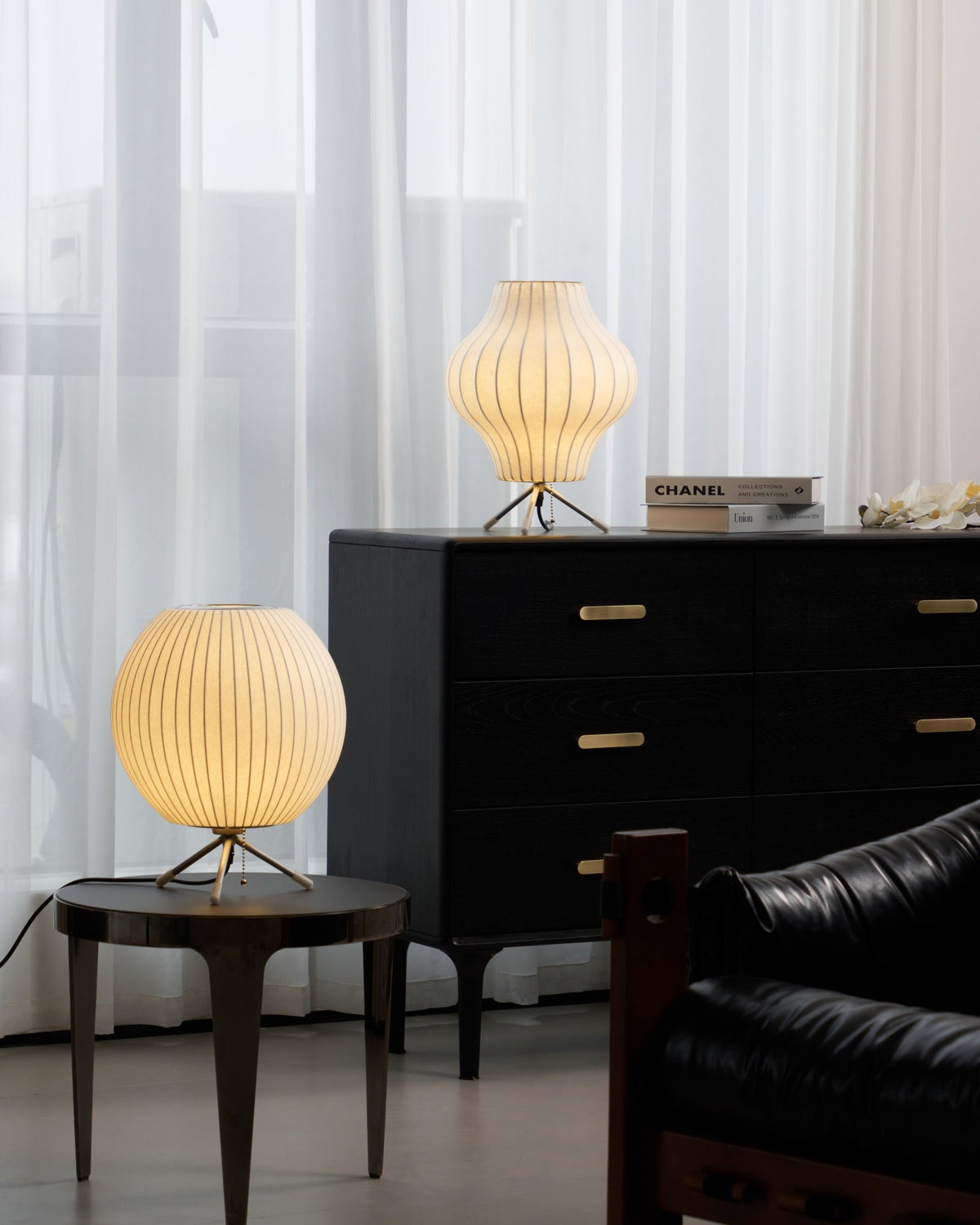 Table Lamp with Silver Base — Table Lamp | Maison Monashee — view 91