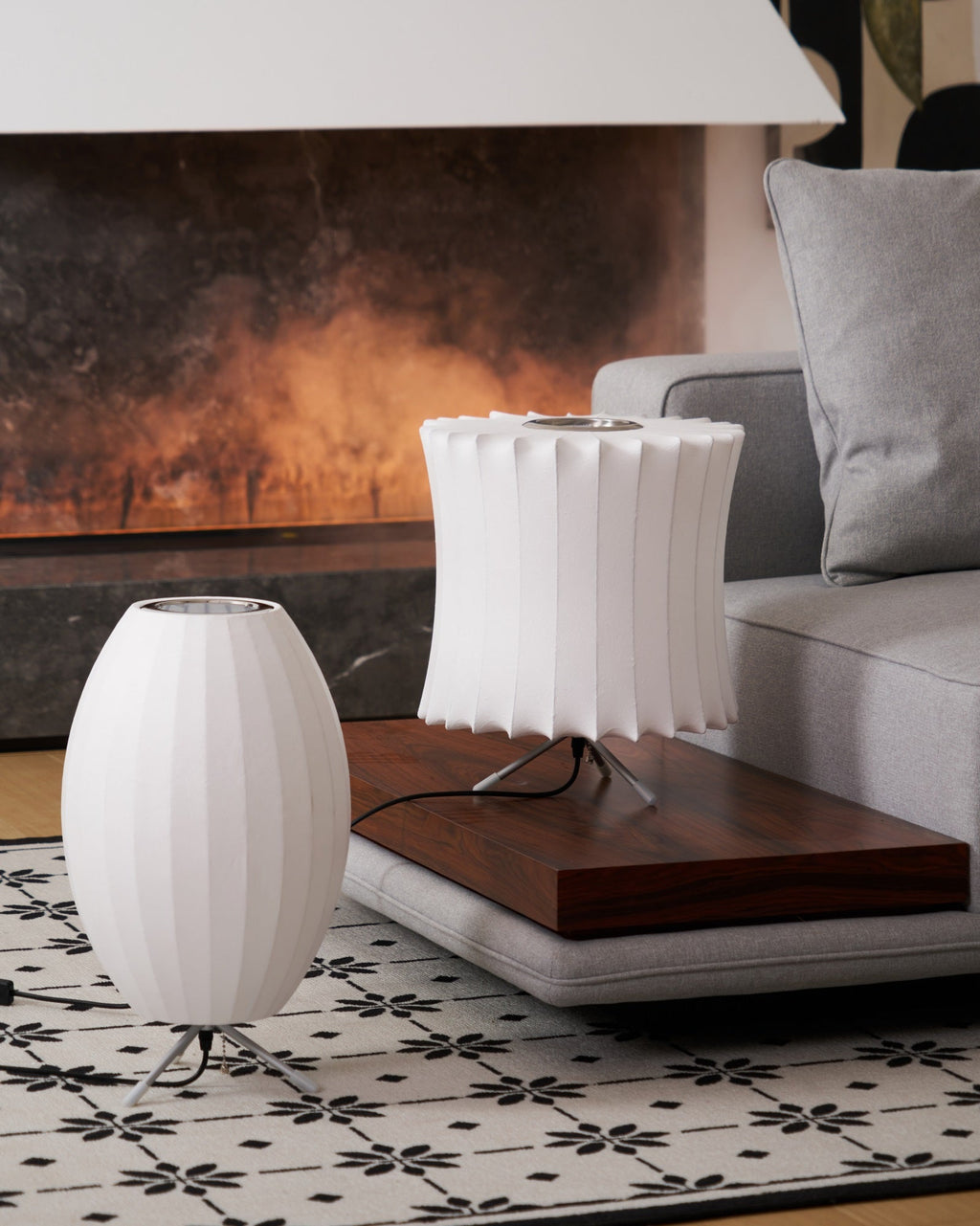 Table Lamp with Silver Base — Table Lamp | Maison Monashee — view 96