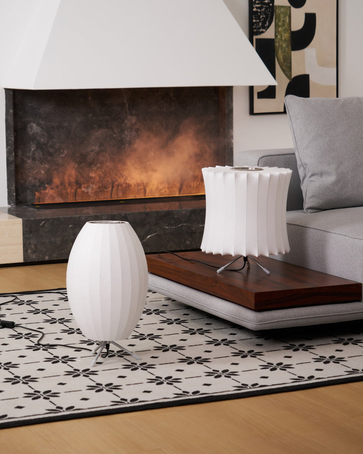 Table Lamp with Silver Base — Table Lamp | Maison Monashee — view 81